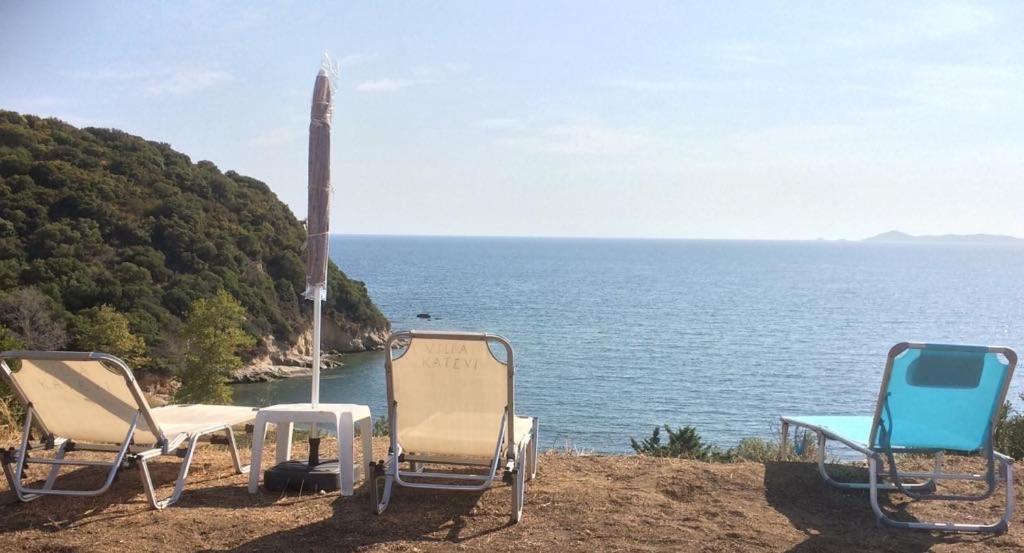 Katevi Luxury Seafront Villa Ierissos Eksteriør billede